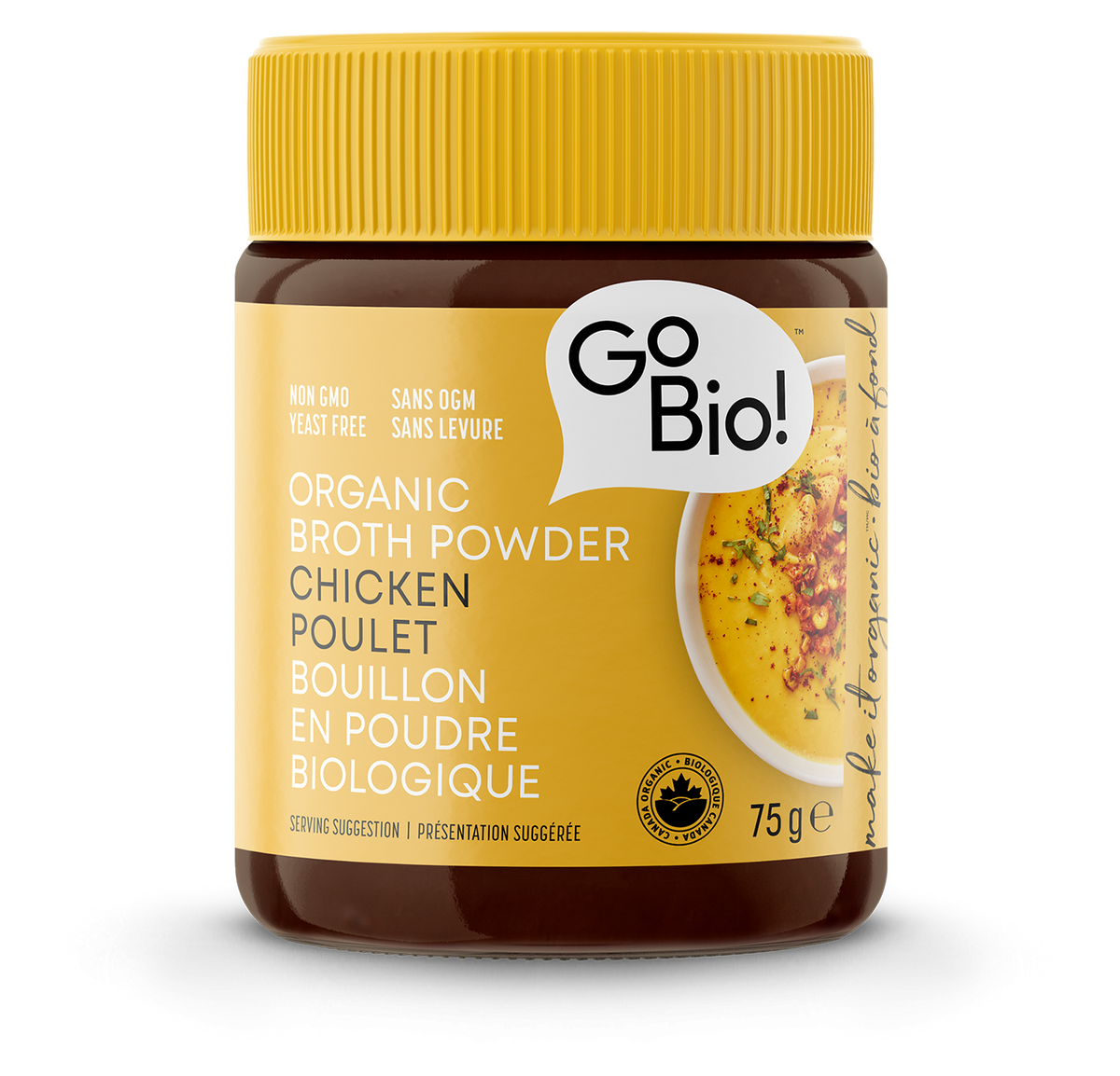 LowSodium Organic Chicken Broth Powder GoBio! Organics