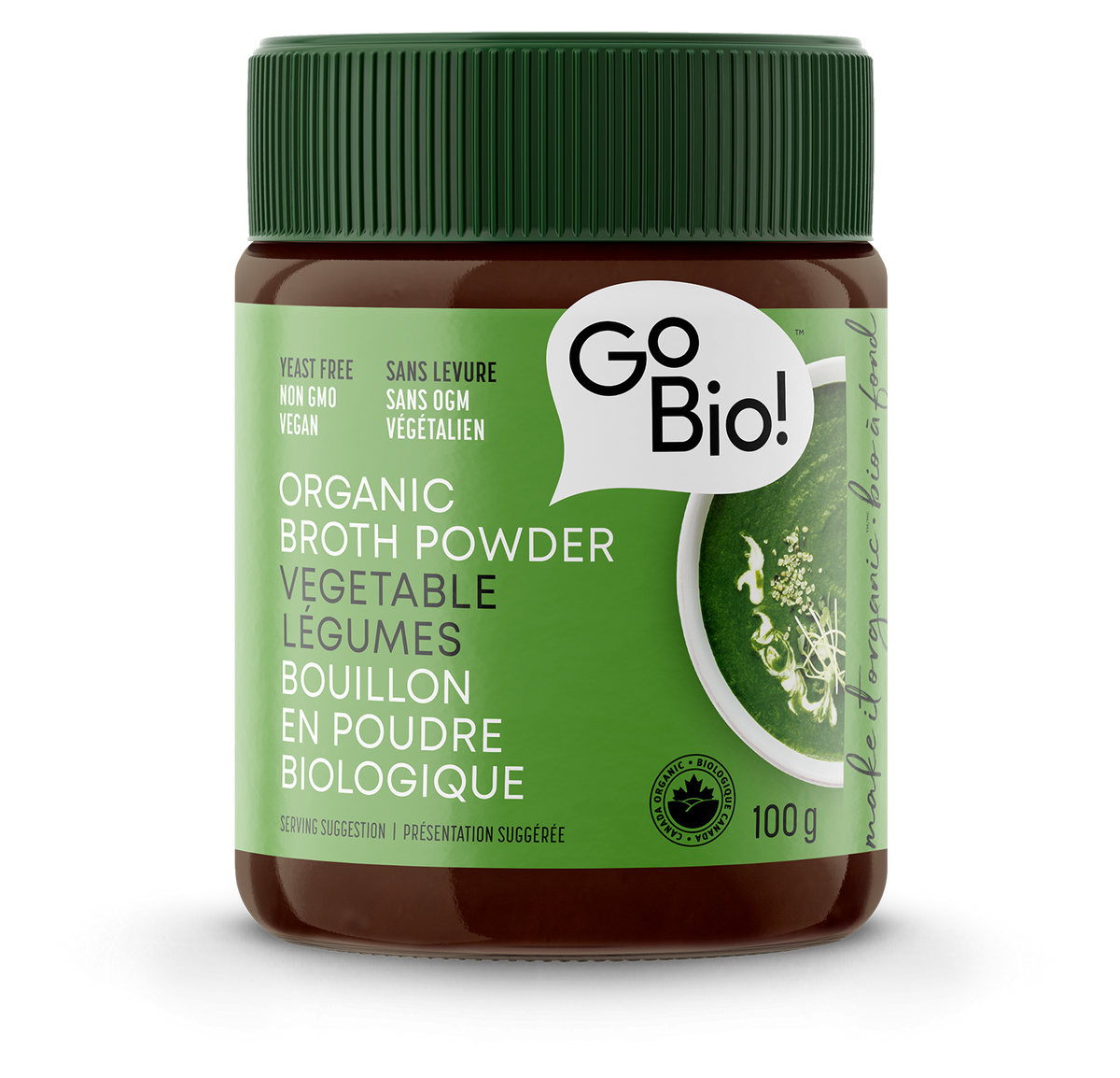 Organic Yeastless Vegetable Broth Powder GoBio! Organics