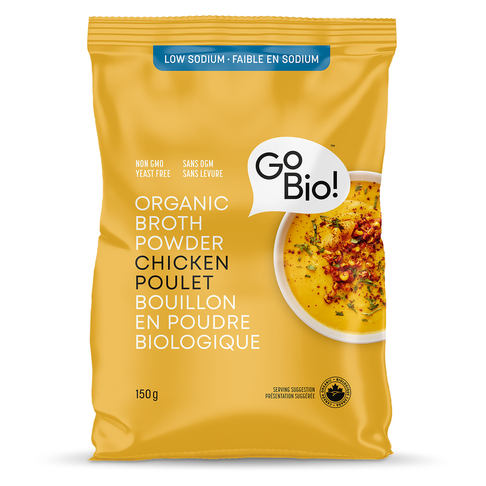 GoBio! Organic Broth Powder – Low Sodium Chicken